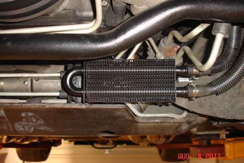 Removing and replacing the stock power steering cooler